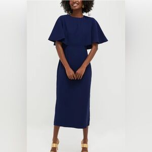 New Pomander Place Navy Cape Leah Dress Size 6